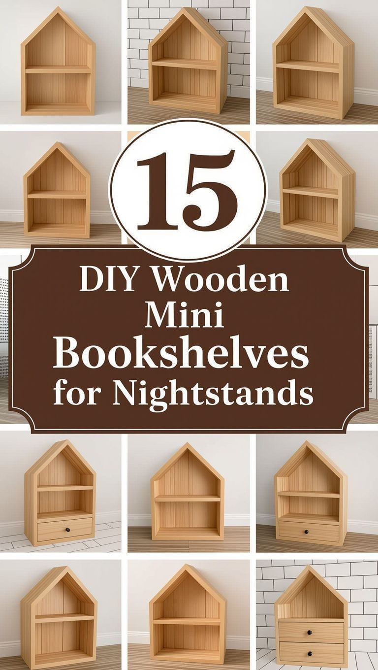 15 Stunning DIY Wooden Mini Bookshelves for Nightstands