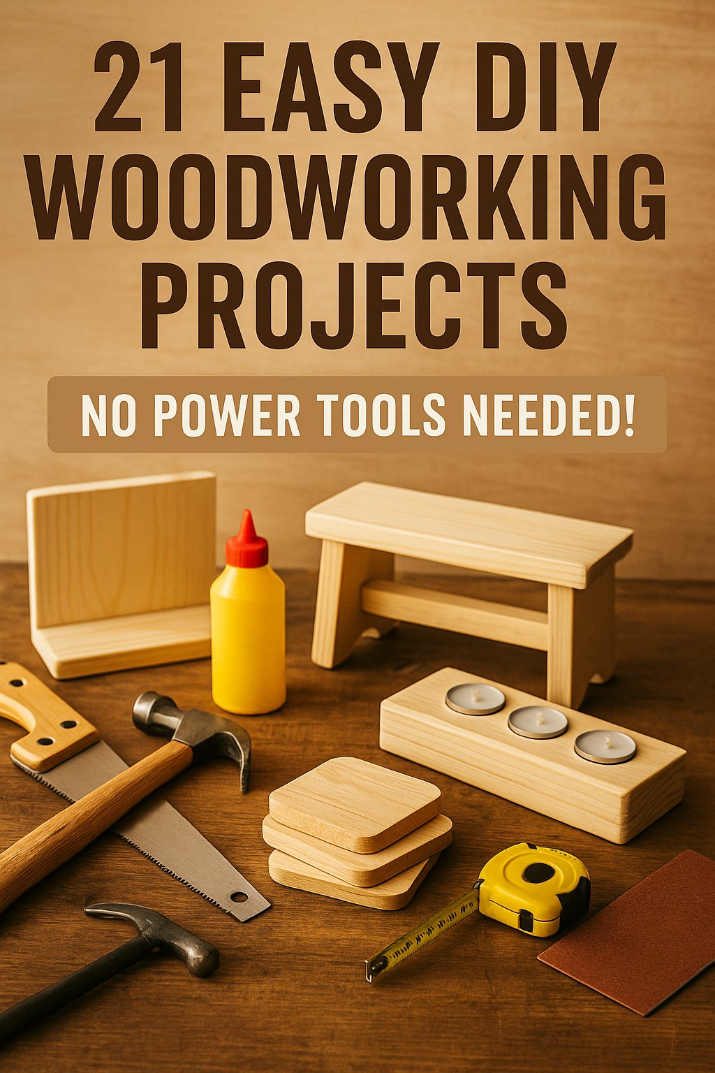 21 Easy DIY Woodworking Projects (No Power Tools Needed!)
