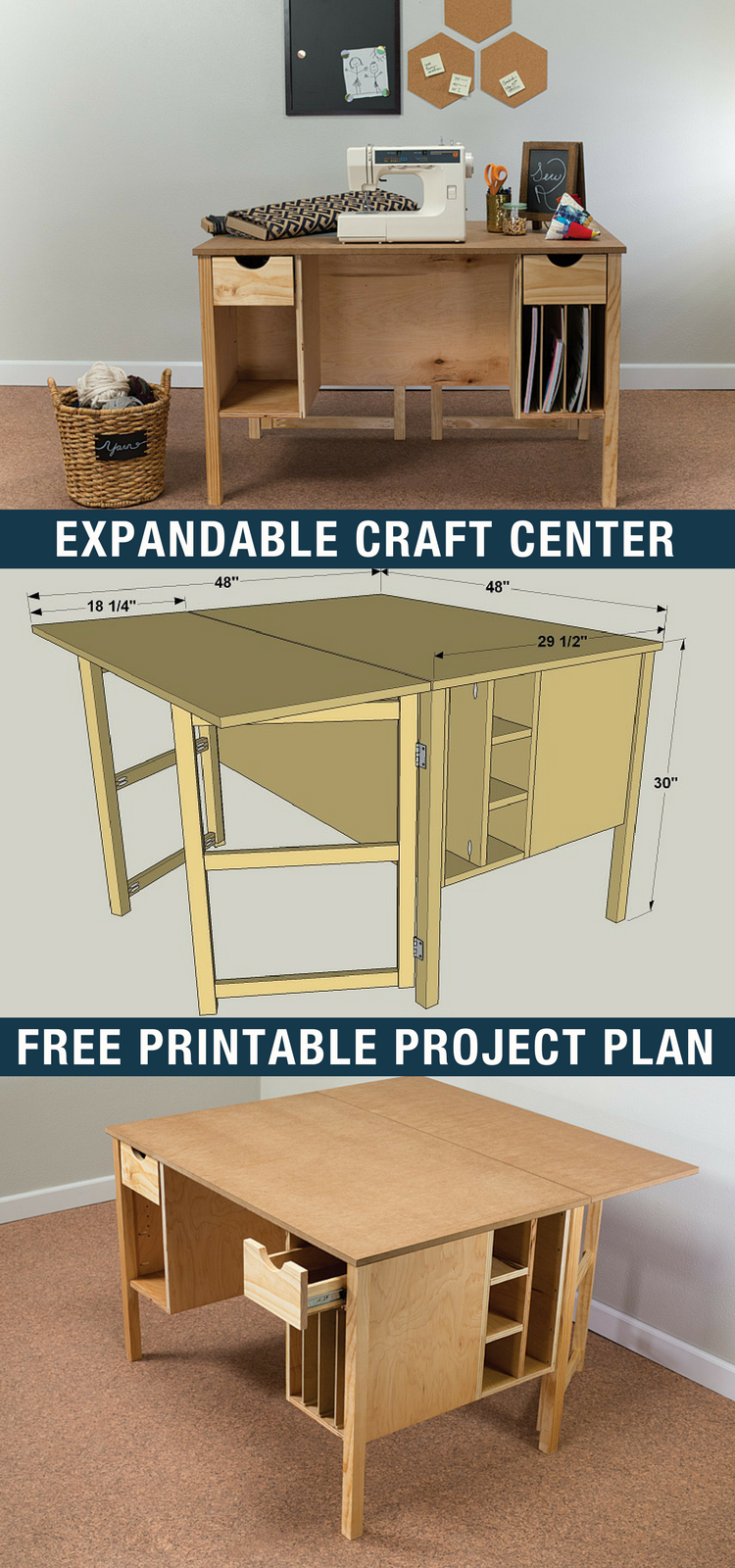 Expandable Craft Table