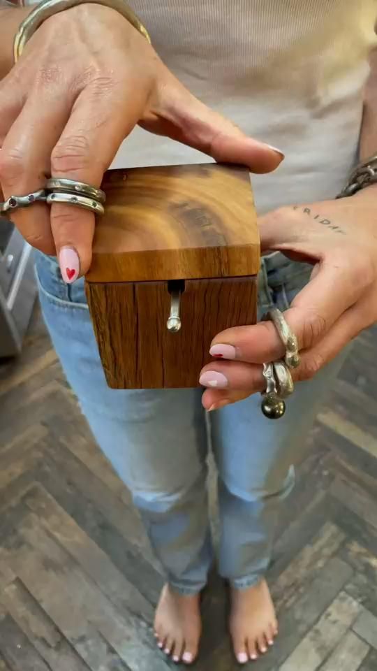 Handmade salt cellar with pewter spoon