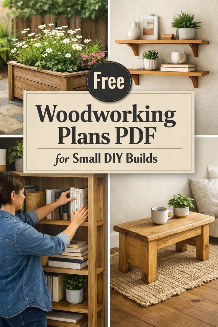 Free Woodworking Plans PDF For Small DIY Builds